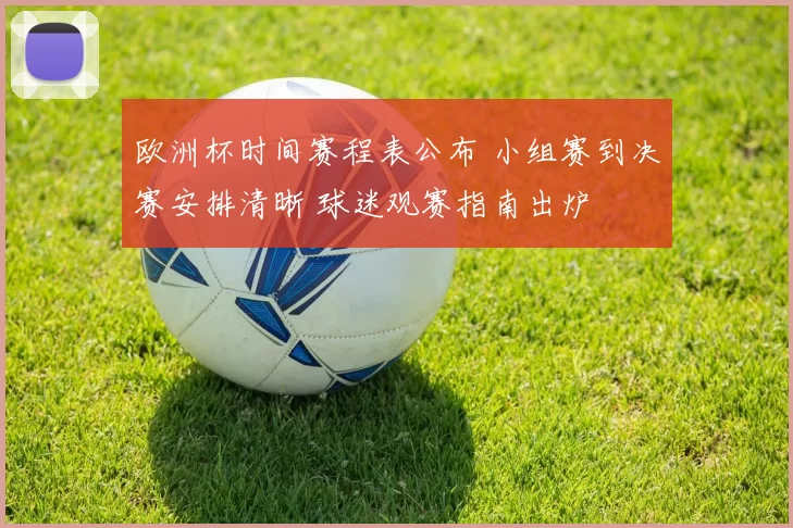 欧洲杯时间赛程表公布 小组赛到决赛安排清晰 球迷观赛指南出炉