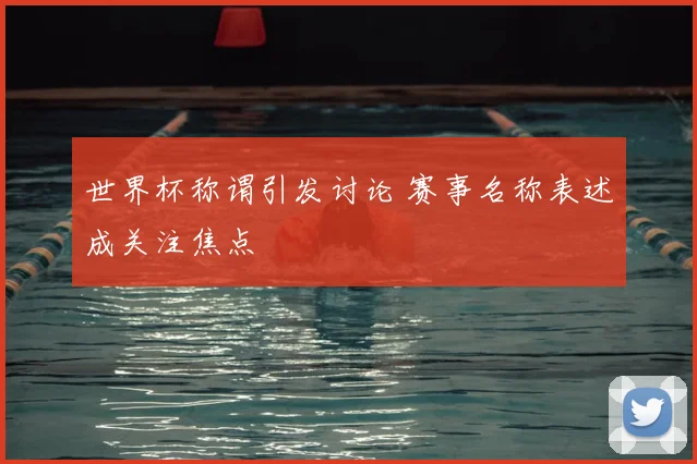世界杯称谓引发讨论 赛事名称表述成关注焦点